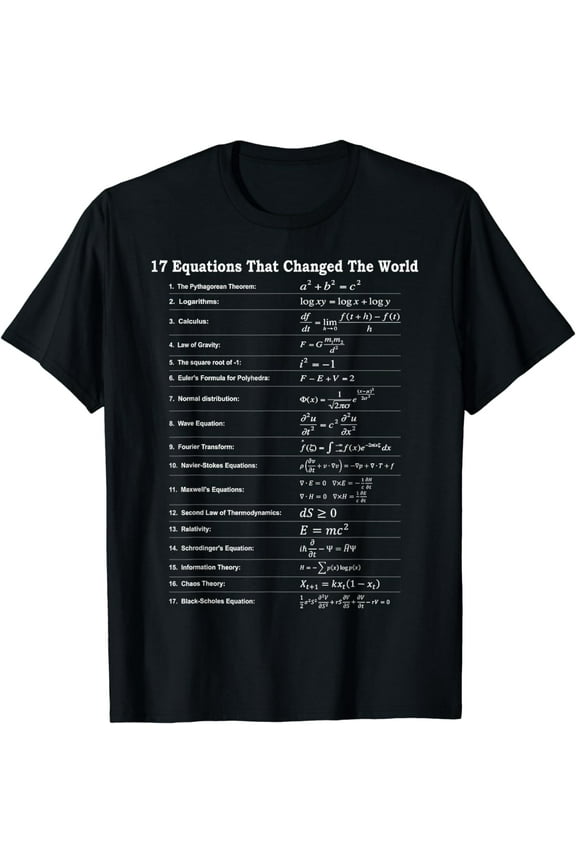 Math Seventeen Equations That Changed The World T-Shirt