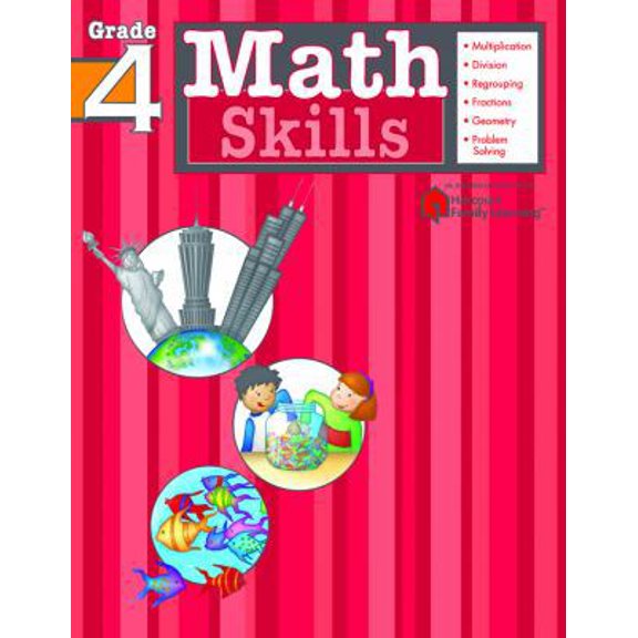Pre-Owned Math Skills, Grade 4 (Paperback) 1411401093 9781411401099