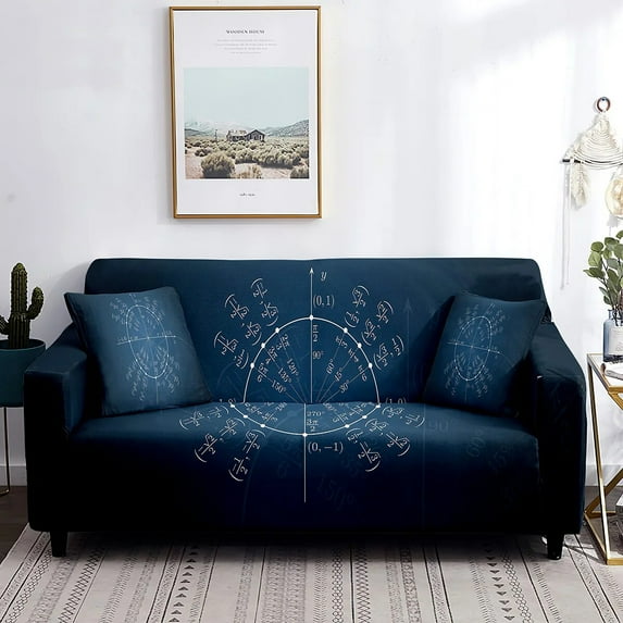 Math Sofa Cover Geometry Science Numbers Formules Image Art Washable Furniture Protector From Dust Stain Stretch Couch Cover