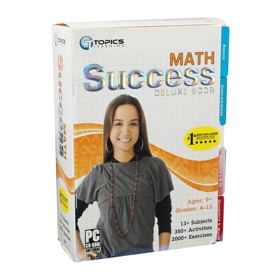 Math Success Deluxe 2009 (Grades 4-12 - Ages 10 & up) 13 Subjects - CD Software