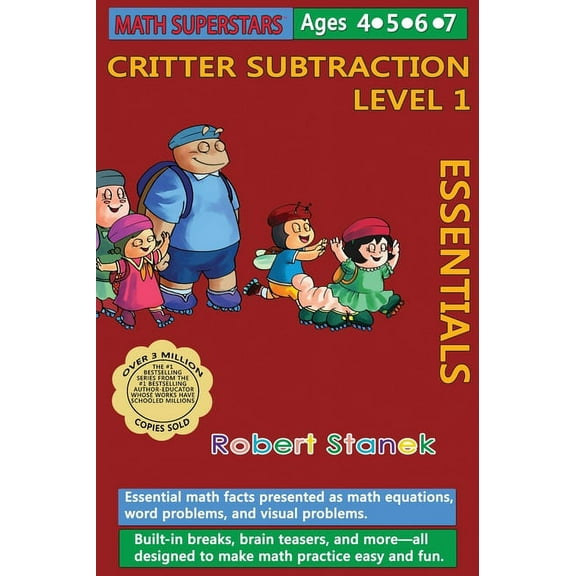 Math Superstars Math Superstars Subtraction Level 1, Library Hardcover Edition: Essential Math Facts for Ages 4 - 7, Book 4, (Hardcover)