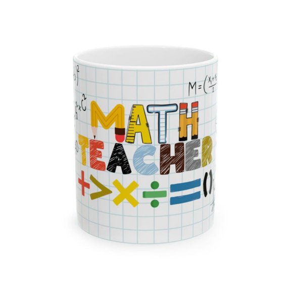 Math Tea Ceramic Mug, Great Gift Math Teas, Funny Math Coffee Cup, Mathematics Gift Edutors, School Tea Mug,.