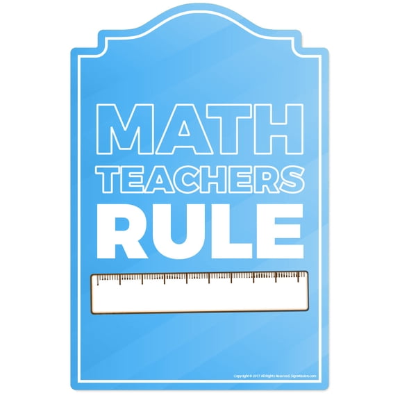 Math Teacher 2 Novelty Sign | Indoor/Outdoor | Funny Home Décor for Garages, Living Rooms, Bedroom, Offices | SignMission Wall Lover Gag Gift Sign Wall Plaque Decoration