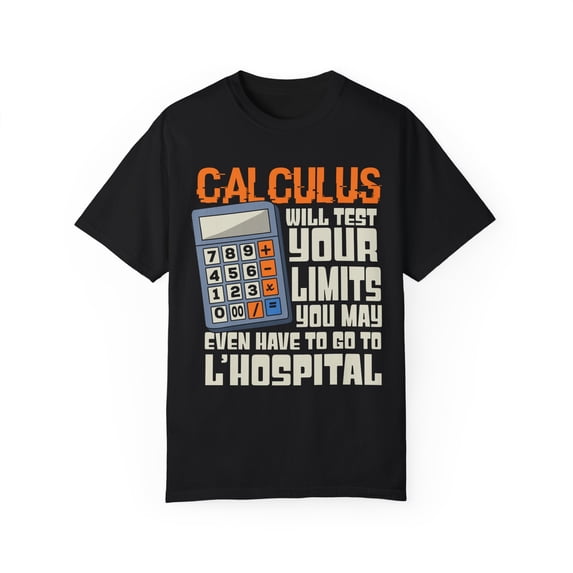 Math Teacher Accountant Accounting Gift Fun Crunching Numbers Will Test Your Limits Men Women Unisex Garment-Dyed T-shirt