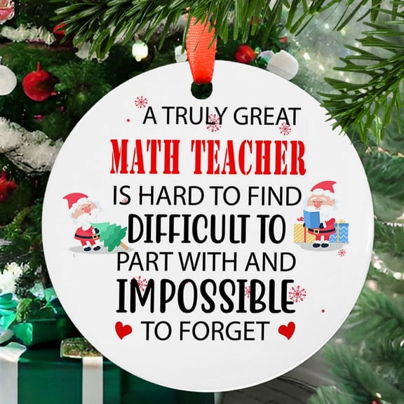 Math Teacher Christmas Ornament, Holiday Tree Ornament, Gift for Mom, Love Day Home Decor, Festival Gift Ornament, Keepsake 2025