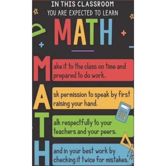Math Teacher Classroom Decor, Gift Decor Elementary School Preschool Education