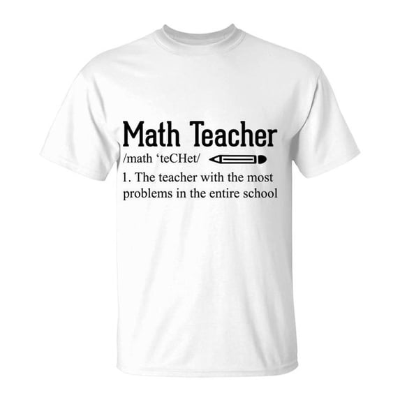 Math Teacher Definition Quote TShirt - Walmart.com