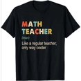 Math Teacher Definition Teaching School Graphic T Shirt for Men and ...