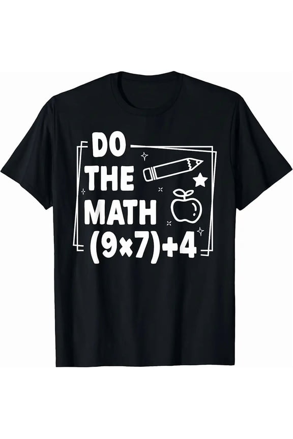Math Teacher Funny Equation Joke Unisex Short Sleeve Graphic Tee