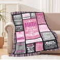 thumbnail image 1 of Math Teacher Gifts, Math Teacher Blanket, Math Teacher Appreciation Gifts, Retirement Gift for Math Teacher, Math Lovers Birthday Gifts Christmas Best Teacher Soft Throw Blankets 60"X 50", 1 of 5