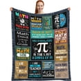 thumbnail image 1 of Math Teacher Gifts for Men Women, Math Teacher Blanket, Best Teacher Appreciation Gifts, Back to School Teacher Gifts, Soft Throw Blankets Graduation Gifts for New Teachers 50"x40", 1 of 5