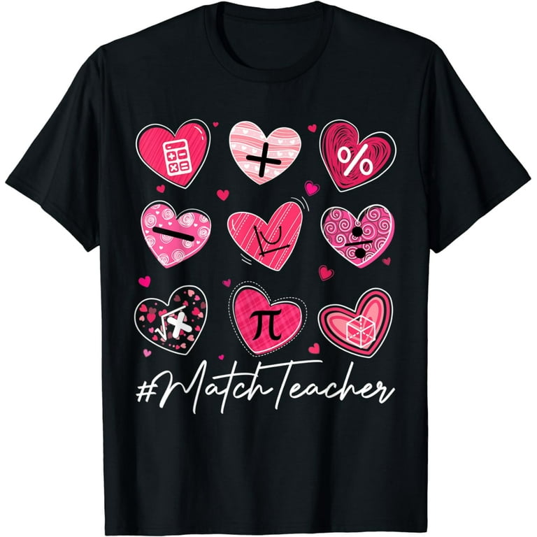 I Love Math Valentines Day Teacher Gift Shirt I Love Math Valentines Day Teacher Gift Shirt