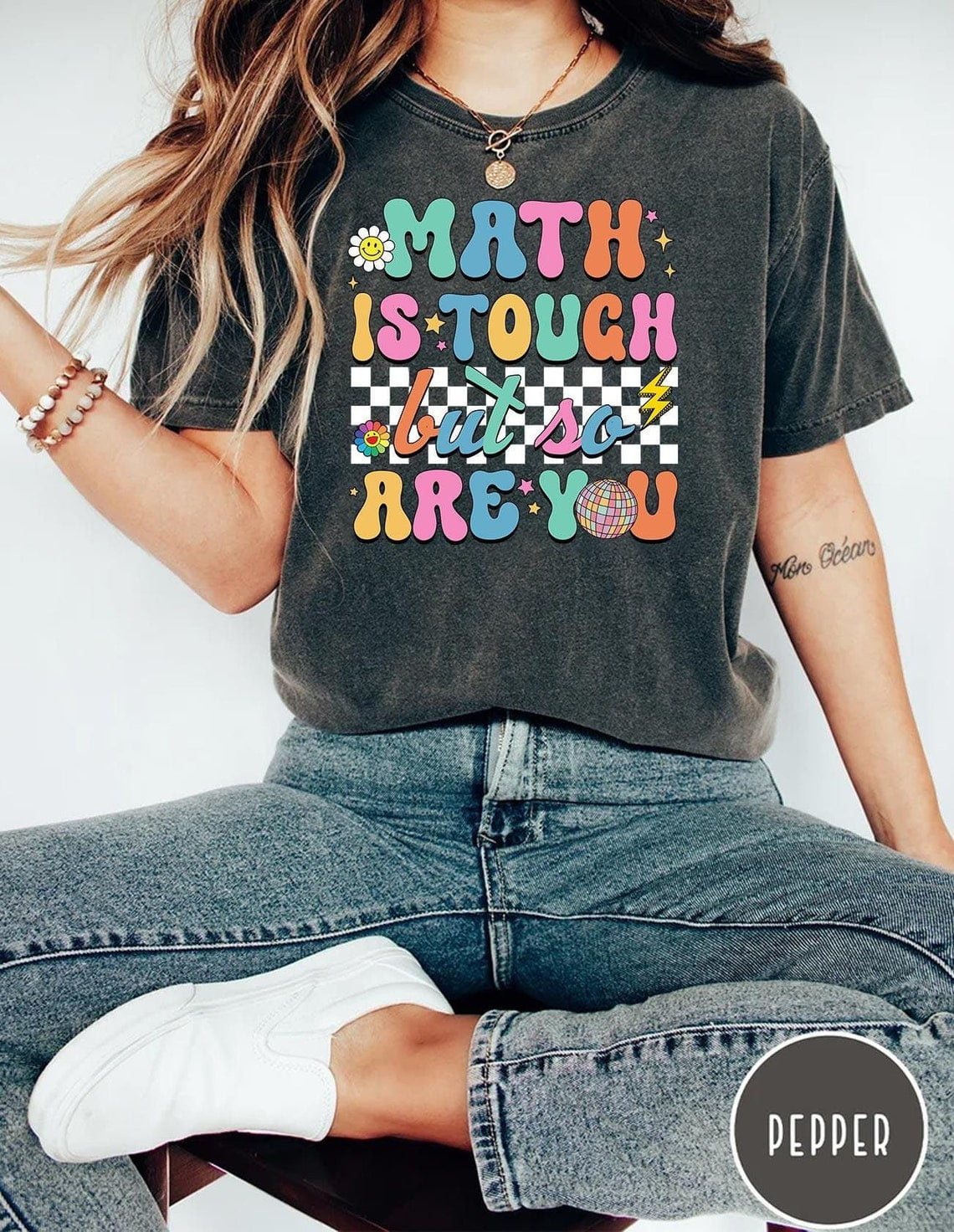 Tuff Math Outfits Math Teacher Shirt, Retro Teacher Tee, Back to School Tee, Math is ...