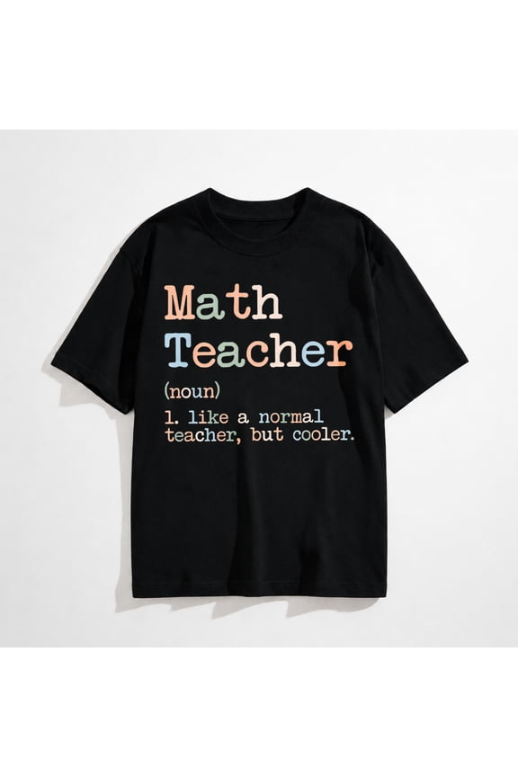 Math Teacher Shirts for Women-Teaching Life Short Sleeves Cute Teacher Appreciation Tee Tops
