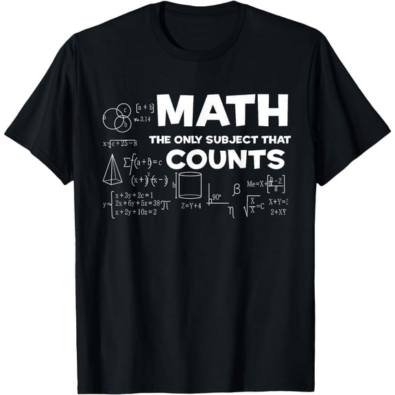 Math The Only Subject That Counts Funny Math Pun T-Shirt