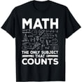 thumbnail image 1 of Math The Only Subject That Counts Sarcastic Math Teacher Fun T-Shirt, 1 of 4
