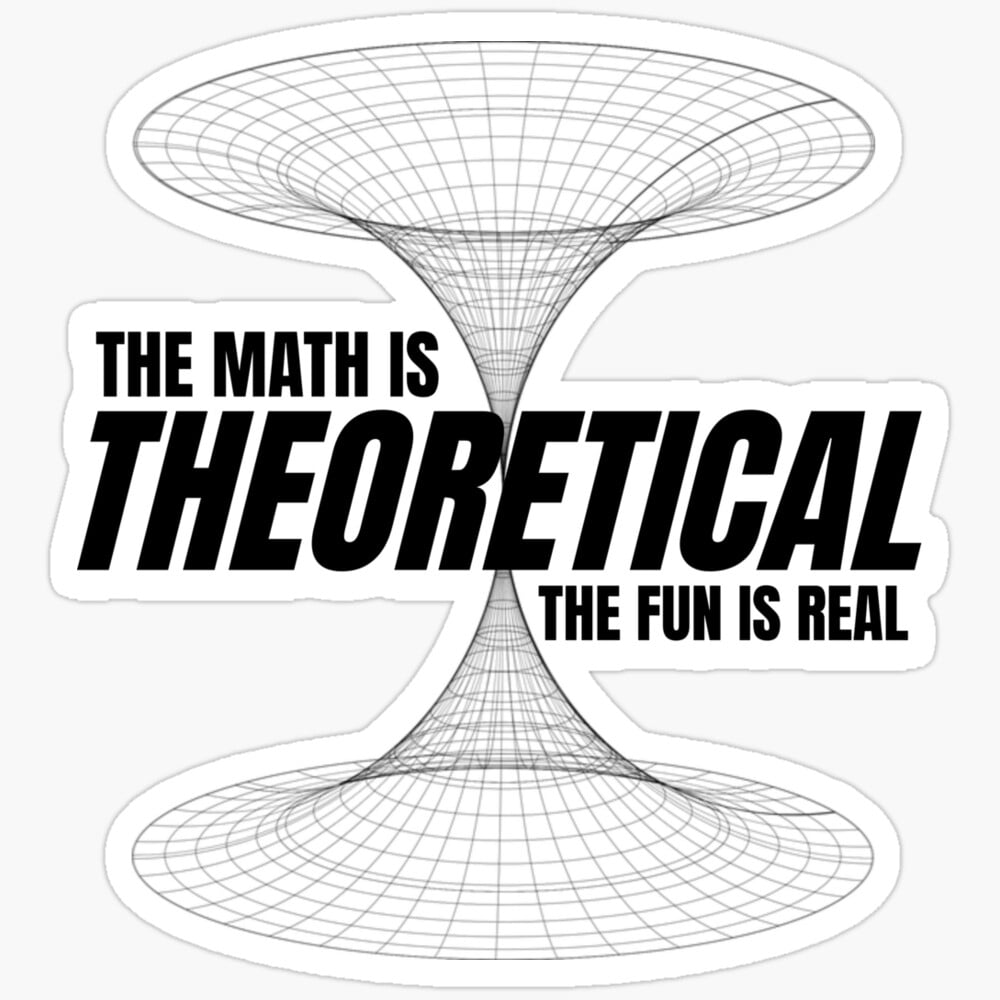 The Math Is Theoretical The Fun Is Real Math Lover Stickerphone Decal ...