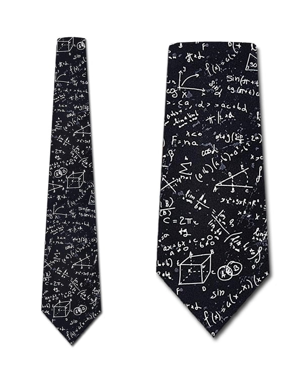 Math Ties Mens Equation Necktie Education Tie by Three Rooker