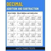 Math Timed Tests Decimal Addition and Subtraction, Paperback