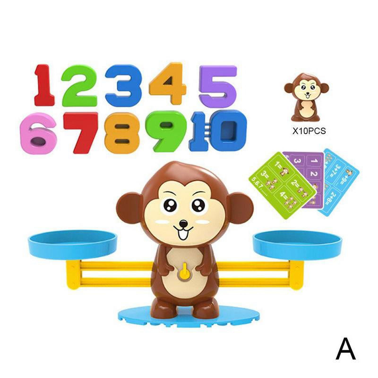 Math Toy Digital Monkey Balance Scale Educational Math Penguin
