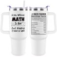 thumbnail image 1 of Math Tumbler with Handle For Men 40OZ Math Nutrition Gift Stainless Steel Cups Funny Saying Insulated Tumblers Gifts For Teacher Black and White Math Mugs with Non-Slip, 1 of 6