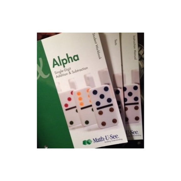 Pre-Owned Math-U-See Alpha Single Digit Addition & Subtraction Instruction Book, Student Workbook, Test Booklet & DVD (Paperback) 1608260666 9781608260669