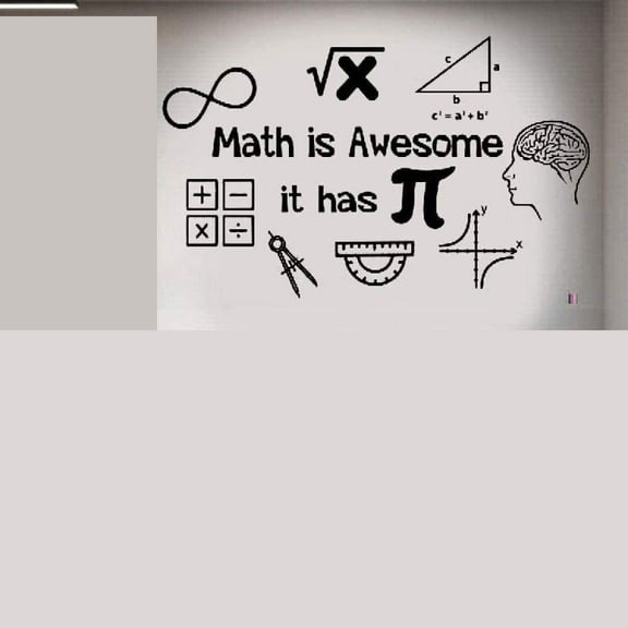 Math Wall Decal - Classroom Wall Vinyl Sticker Math Teacher Gift Mathematics Decal Decoration 57x93cm