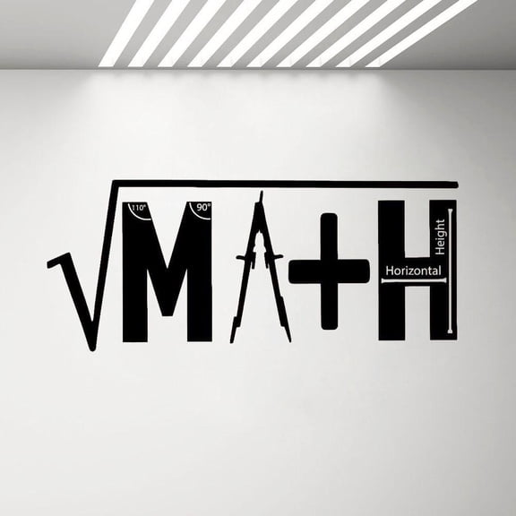 Math Wall Decal Sign Decal Classroom Decor Mathematics Poster School Quote Teacher Gift Vinyl Sticker Wall Art Murals 57x24cm
