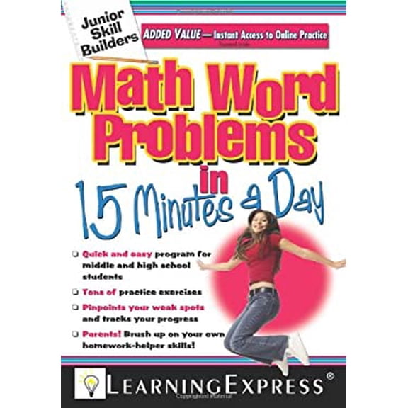 Pre-Owned Math Word Problems in 15 Minutes a Day (Paperback) 1576856917 9781576856918