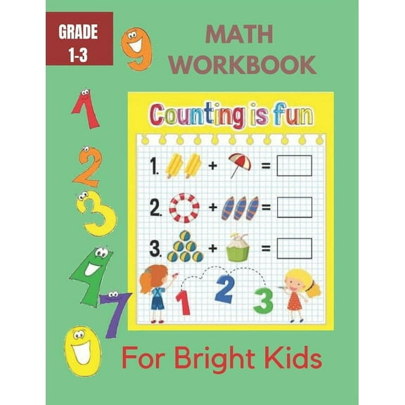 Math Workbook For Bright Kids: More than Counting Math Activities For Preschool and Kindergarten, (Paperback)
