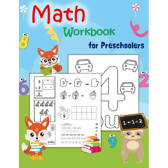 Math Workbook for Preschoolers: Beginner Math Preschool Learning Book with Number Tracing and Matching Activities, Addit, (Paperback)