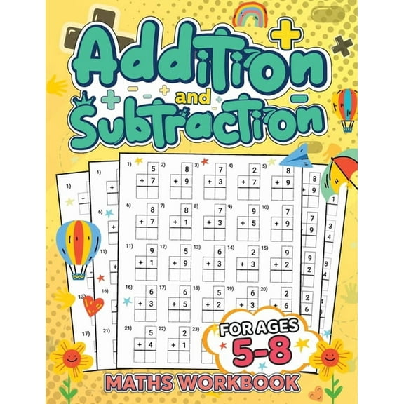 Math Workbook for Kids: Addition Substraction Division Multiplication for Kids - Math Activity Book for Children, (Paperback)