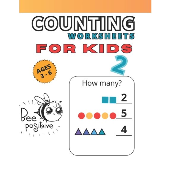 Math for Childrens: Counting Worksheets: For Kids 2. Ages 3 to 6 (Paperback)