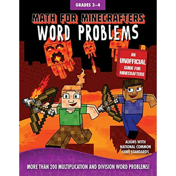 Pre-Owned Math for Minecrafters Math for Minecrafters Word Problems: Grades 3-4, (Paperback)