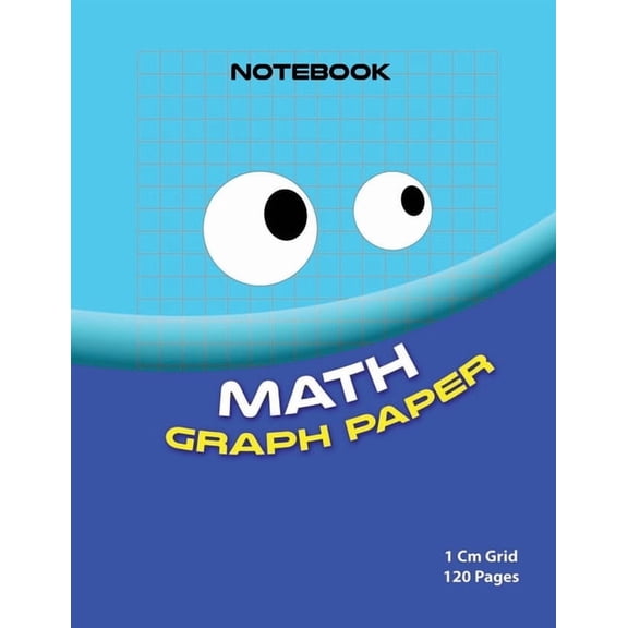 Math graph paper ( bleu edition ): 1cm Grid maths book ( Color: bleu 120 pages ), (Paperback)