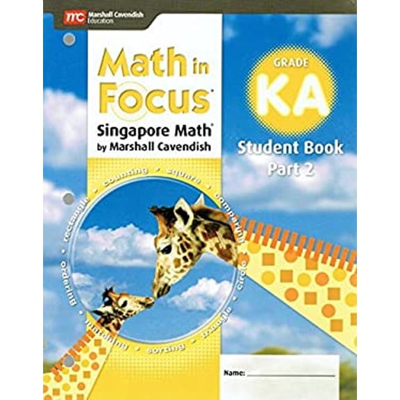Pre-Owned Math in Focus (Sta): Student Edition Book a Part 2 Grade K 2018 (Paperback)