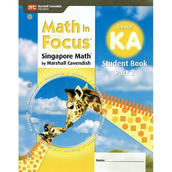 Pre-Owned Math in Focus Singapore Math, Grade K, Level A, Student Book, Part 2, 2018 Paperback HOUGHTON MIFFLIN HARCOURT