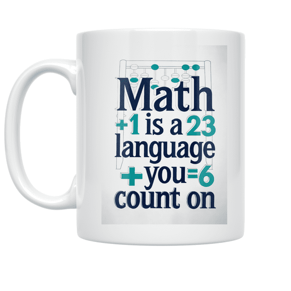 Math is a Language You Count On - Math Lover - 11 oz Ceramic Coffee Mug