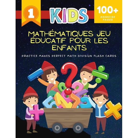 Mathmatiques jeu ducatif pour les enfants Practice Makes Perfect Math Division Flash Cards: Easy daily exercises learning mathematics manipulatives divisions workbooks. First division flashcards gam