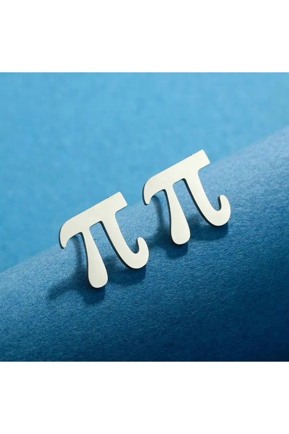 Math special symbol PI symbol charm earrings