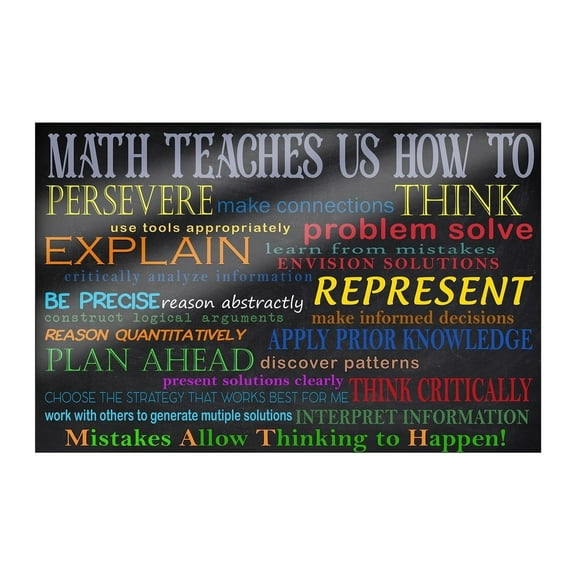 Math teaches us black Teacher Posters For Classroom Math Posters For Middle and High School Education Mathematics Pediatric Poster Math Classroom Decorations For Teachers