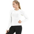 thumbnail image 1 of MathCat Seamless Workout Shirts for Women Long Sleeve Yoga Tops Sports Running Shirt Breathable Athletic Top Slim Fit, 1 of 6