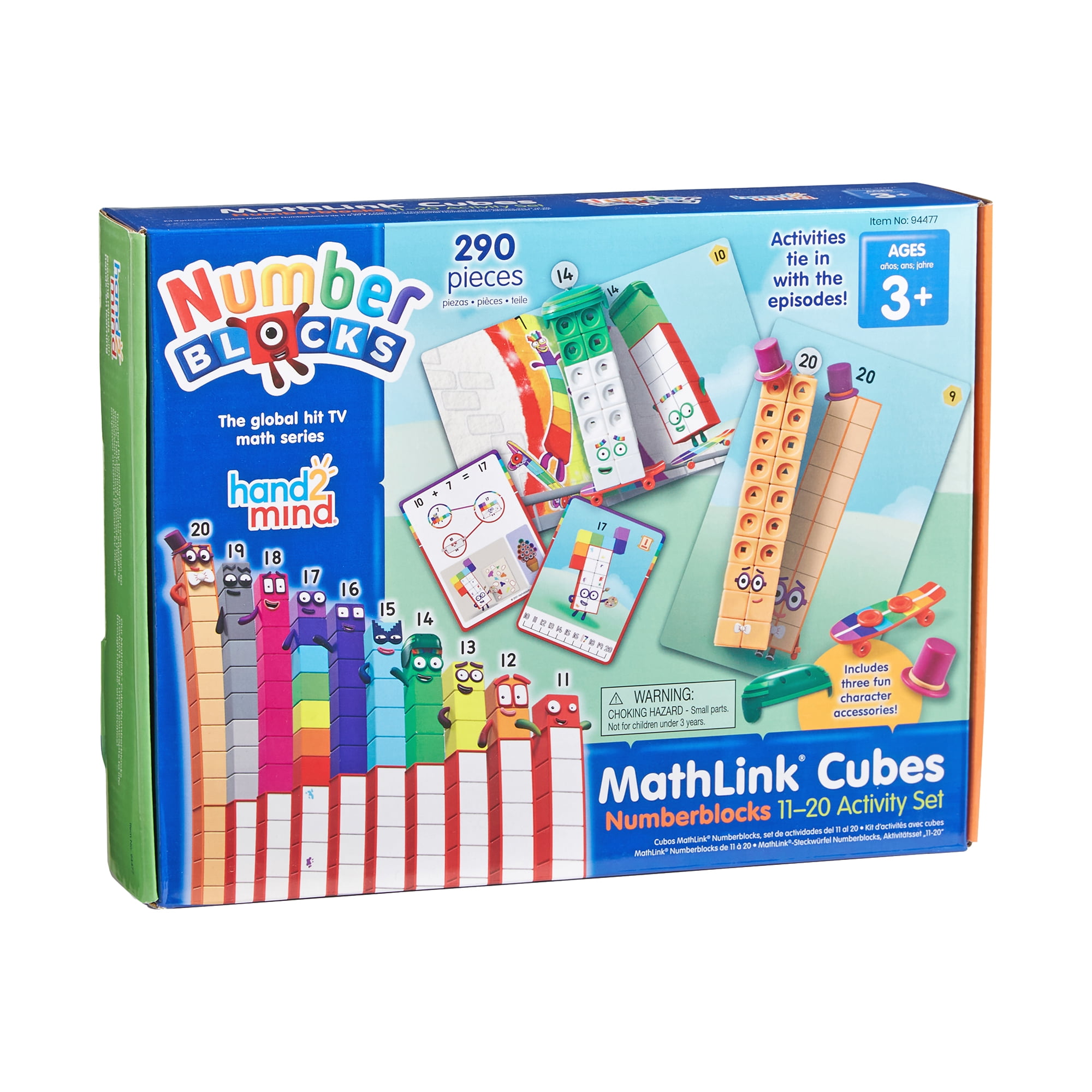 hand2mind MathLink® Cubes Numberblocks® 11-20 Activity Set, Educational Math Games for Kids hand2mind MathLink® Cubes Numberblocks® 11-20 Activity Set, Educational Math Games for Kids