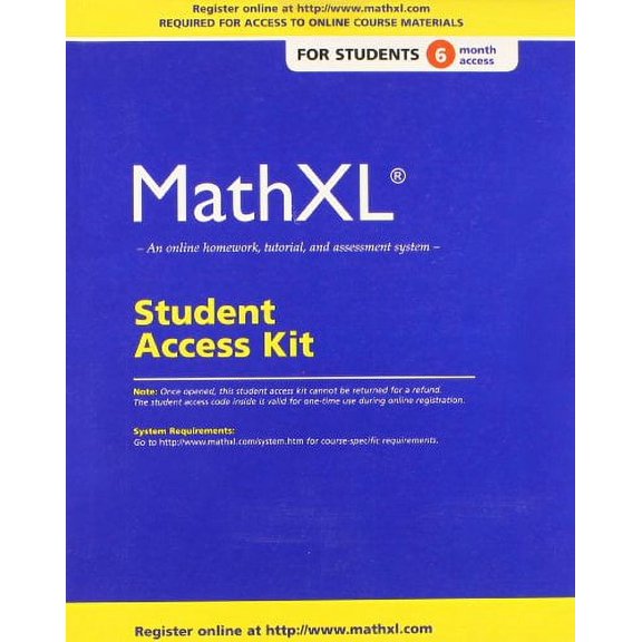 Pre-Owned MathXL Standalone Access Card (6-month access) Paperback