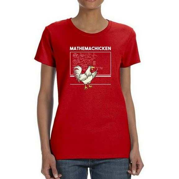 Mathemachicken Women T-Shirt, Female 3X-Large