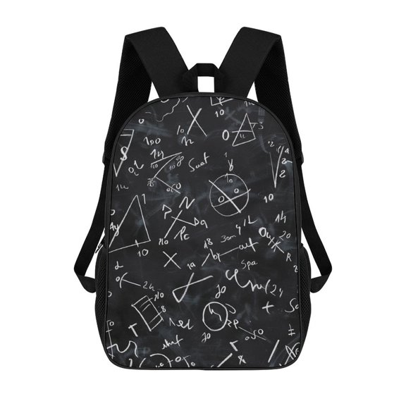 Mathematical Chalkboard Formulas Backpack Backpack Student Backpack Cartoon Canvas Backpack