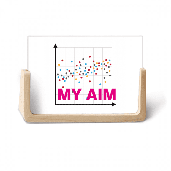 Mathematical Coordinates Target Set Photo Wooden Photo Frame Tabletop Display