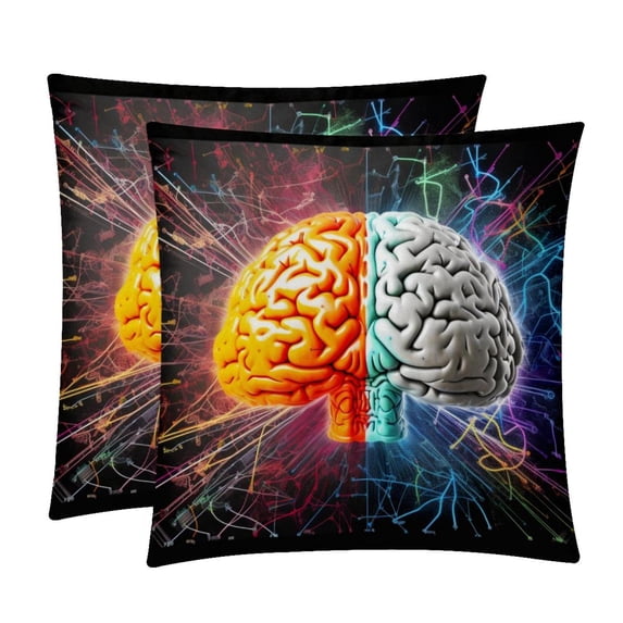 Mathematical Engineering Deluxe Velvet Throw Pillow Covers Inserts - Set of 2 Chair Pillow Covers - Available in 16x16, 18x18, and 20x20 Inches with Unique Patterns for Any Occasion