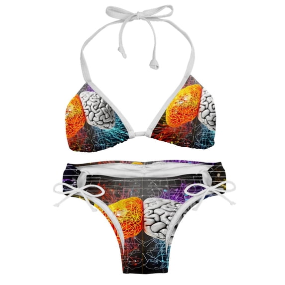 Mathematical Engineering Detachable Sponge Adjustable Strap Bikini Set - Two-Pack - Ideal for Beach and Pool Parties