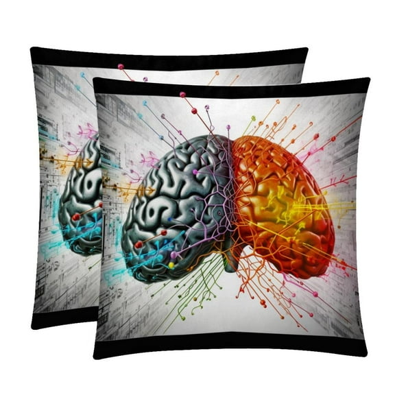 Mathematical Engineering Luxurious Velvet Bed Pillow Inserts with Unique Patterns - Set of 2, 16x16, 18x18, 20x20 Inches - Ideal for Throw Pillow Covers and Home Decor